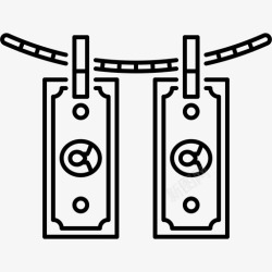 钞票洗钱钞票犯罪图标高清图片