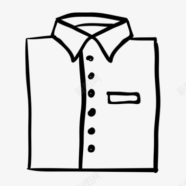 折叠衬衫服装衣服图标图标