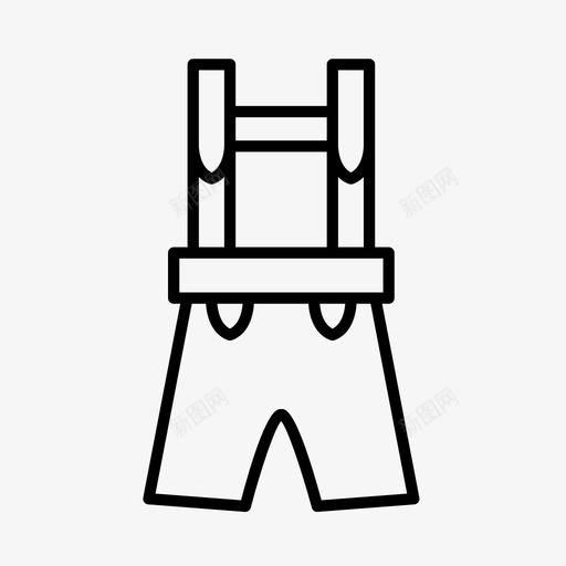 lederhosen衣服啤酒节图标svg_新图网 https://ixintu.com lederhosen 传统 啤酒节 德国服装 衣服