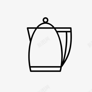 现代电水壶煮沸饮料图标图标