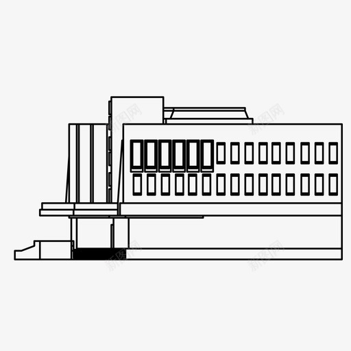 城市中心建筑城市图标svg_新图网 https://ixintu.com 城市 城市中心 市政厅 建筑 社会中心 简易建筑 购物中心