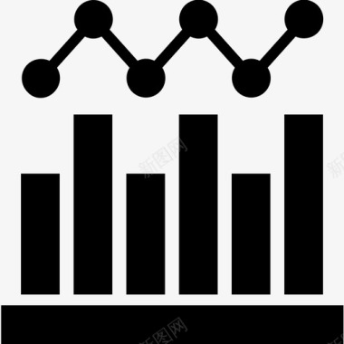 增长条形图预测图标图标