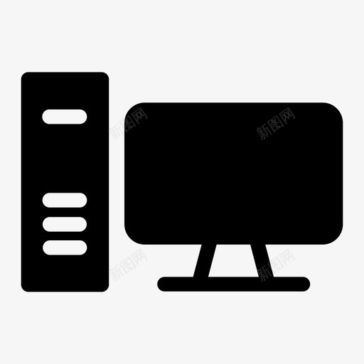 台式电脑个人电脑图标svg_新图网 https://ixintu.com 个人电脑 台式电脑