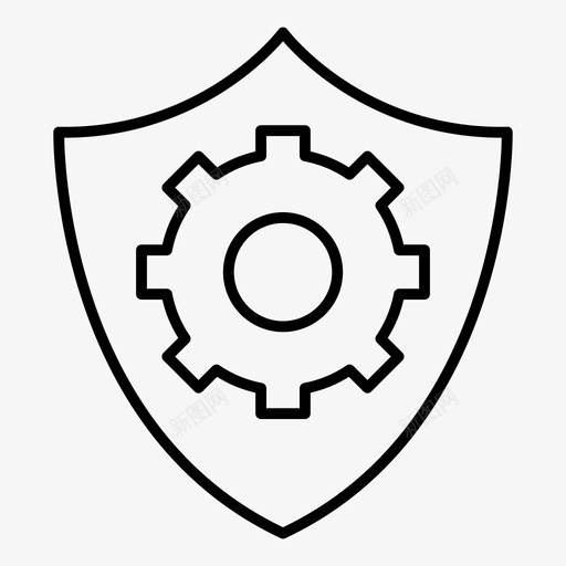 装备配置控制图标svg_新图网 https://ixintu.com 安全 安全细线图标 控制 装备 配置 防护