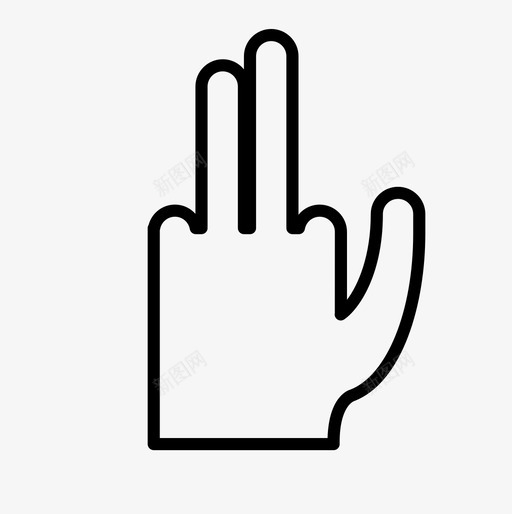 手手指手势图标svg_新图网 https://ixintu.com 两个 手 手势 手指 说话