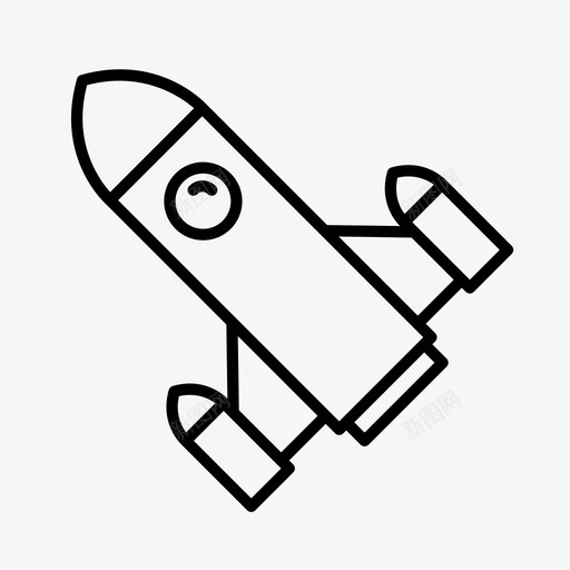 宇宙飞船轨道火箭图标svg_新图网 https://ixintu.com 宇宙飞船 火箭 航天飞机 轨道