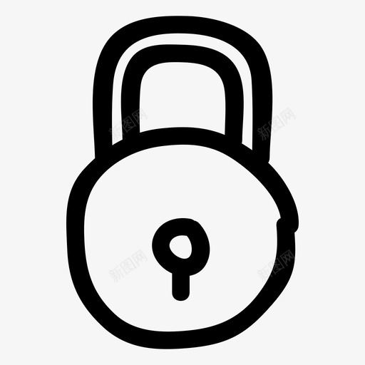 锁储物柜私人的图标svg_新图网 https://ixintu.com 储物柜 安全的 手绘的 私人的 锁