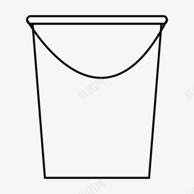 桶干净房子图标图标