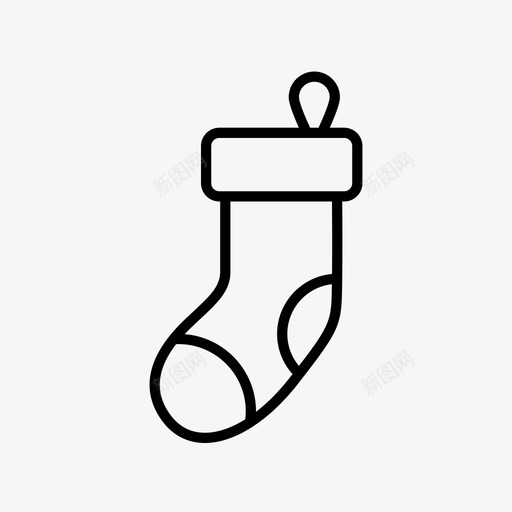 长袜袜子填充器圣诞套装4图标svg_新图网 https://ixintu.com 圣诞套装4 袜子填充器 长袜