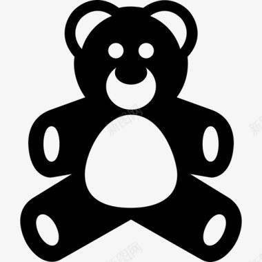 泰迪熊动物婴儿图标图标