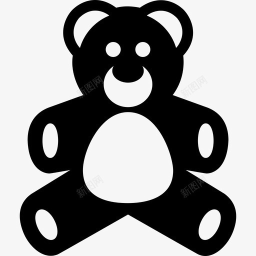 泰迪熊动物婴儿图标svg_新图网 https://ixintu.com 动物 婴儿 泰迪熊 玩具