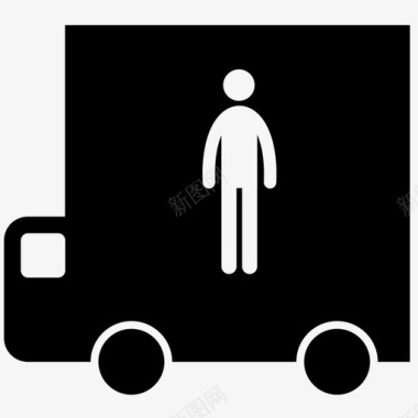 送货上门卡车货物图标图标