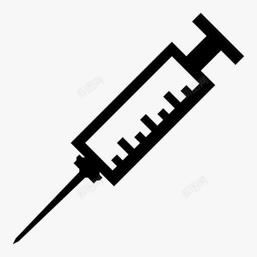 注射器给药药物图标svg_新图网 https://ixintu.com 注射 注射器 疫苗 给药 药物