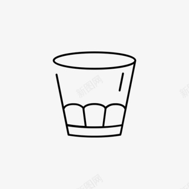 威士忌杯饮料玻璃杯图标图标