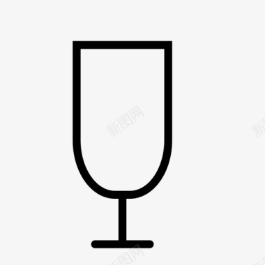 香槟长笛玻璃玻璃器皿图标图标