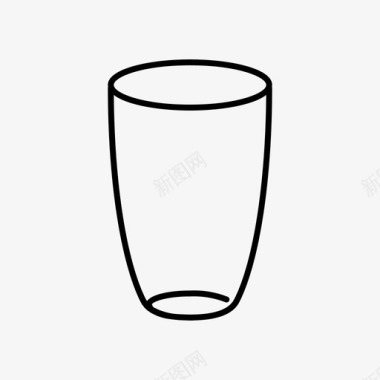 玻璃酒杯口渴酒杯图标图标
