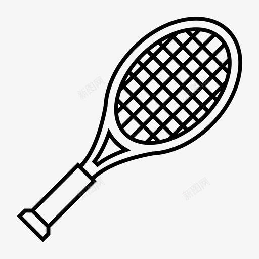 网球拍游戏运动图标svg_新图网 https://ixintu.com 游戏 网球拍 运动 锦标赛