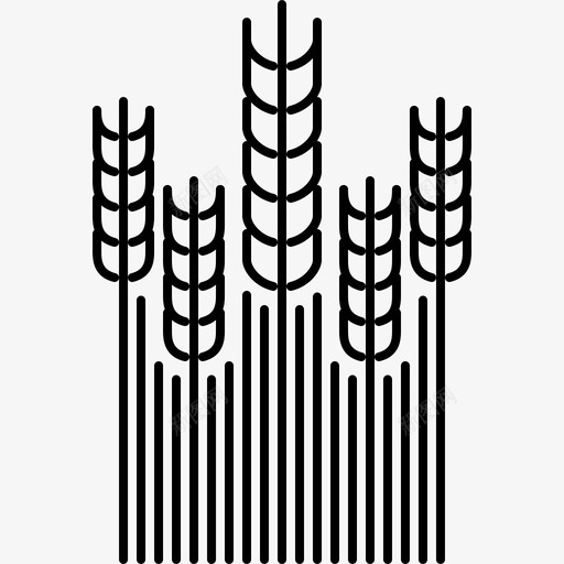小麦农业田地图标svg_新图网 https://ixintu.com 农业 小麦 田地 自然 花园 花园轮廓