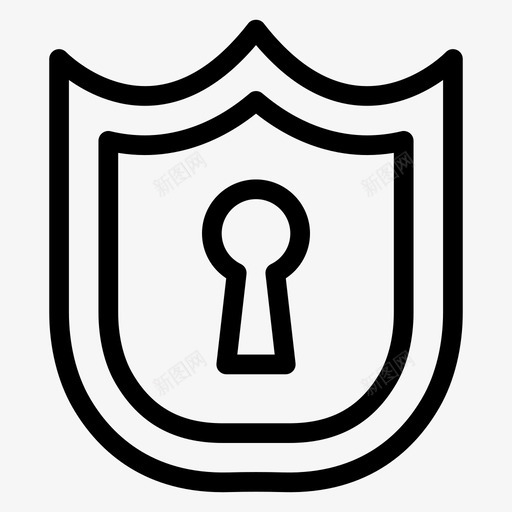 锁定私有受保护图标svg_新图网 https://ixintu.com 保护 受保护 安全线图标 屏蔽 私有 锁定