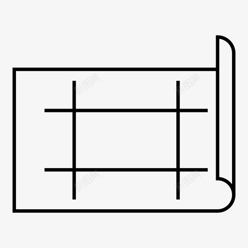 绘图草稿纸张图标svg_新图网 https://ixintu.com 作品 建筑 素描 纸张 绘图 草稿