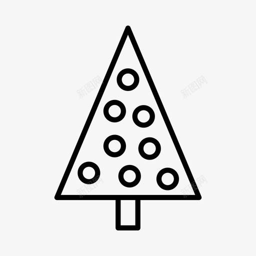 圣诞树庆祝装饰图标svg_新图网 https://ixintu.com 圣诞快乐 圣诞树 庆祝 节日 装饰
