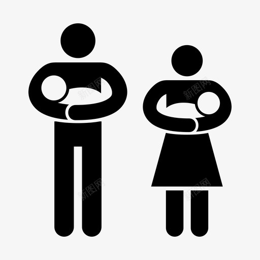 父母抱着孩子婴儿双胞胎图标svg_新图网 https://ixintu.com 双胞胎 婴儿 父母抱着孩子