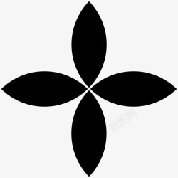 四叶叶花四图标高清图片