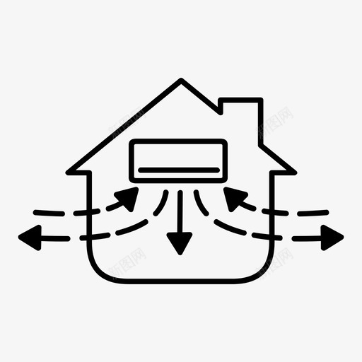 空调循环家用能源图标svg_新图网 https://ixintu.com 家用能源 循环 空调 通风