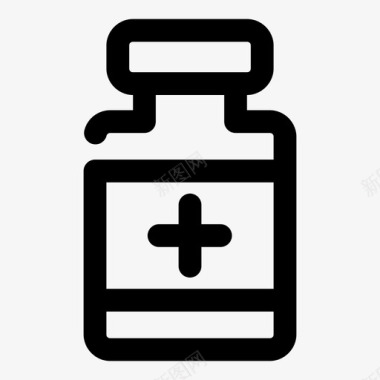 药瓶医疗保健包装图标图标