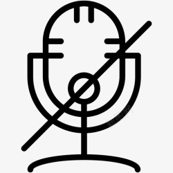 录音关闭麦克风静音关闭图标高清图片