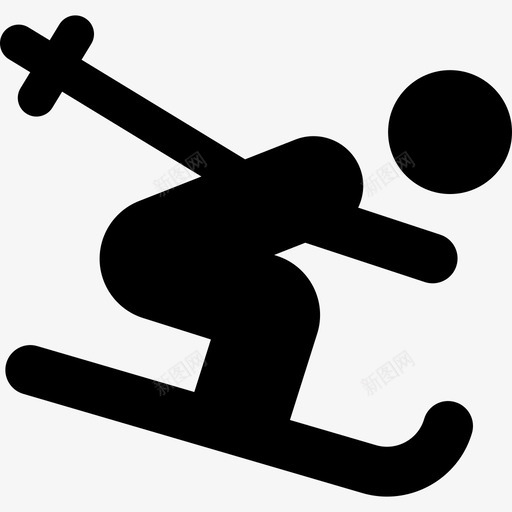 滑雪棒人运动四季图标svg_新图网 https://ixintu.com 四季 滑雪棒人 运动