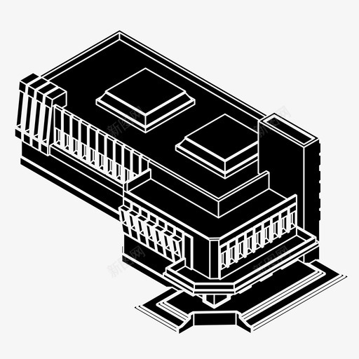 城市中心建筑城市图标svg_新图网 https://ixintu.com 城市 城市中心 市政厅 建筑 社会中心 简易建筑 购物中心
