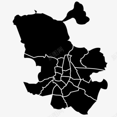 马德里市区图标图标