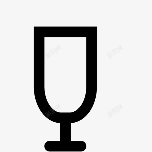 香槟长笛玻璃玻璃器皿图标svg_新图网 https://ixintu.com 玻璃 玻璃器皿 香槟长笛