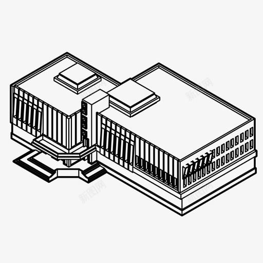 城市中心建筑城市图标svg_新图网 https://ixintu.com 城市 城市中心 市政厅 建筑 社会中心 简易建筑 购物中心