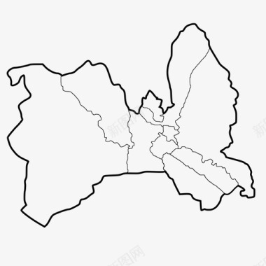 斯科普里边界城市图标图标