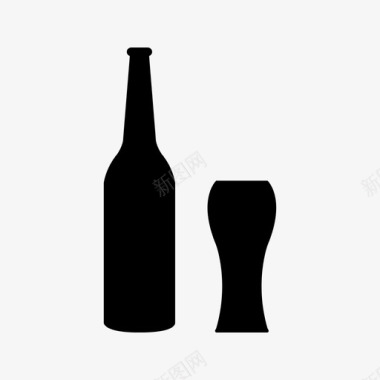 啤酒酒吧瓶子图标图标