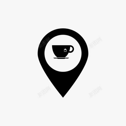 别针咖啡馆地图针图标svg_新图网 https://ixintu.com 别针 咖啡馆 地图针 茶 茶馆