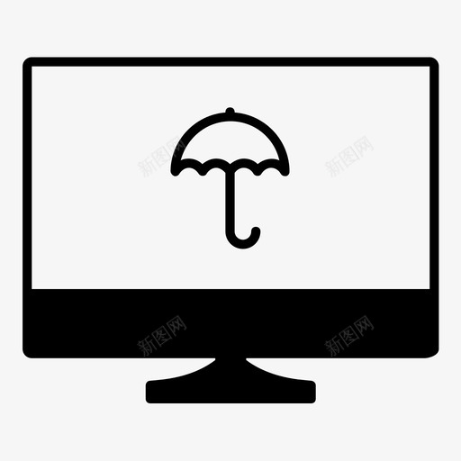 防病毒文件扫描保护数据图标svg_新图网 https://ixintu.com 伞 保护数据 文件扫描 电脑屏幕 防病毒