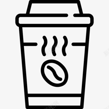 咖啡纸杯饮料热咖啡图标图标