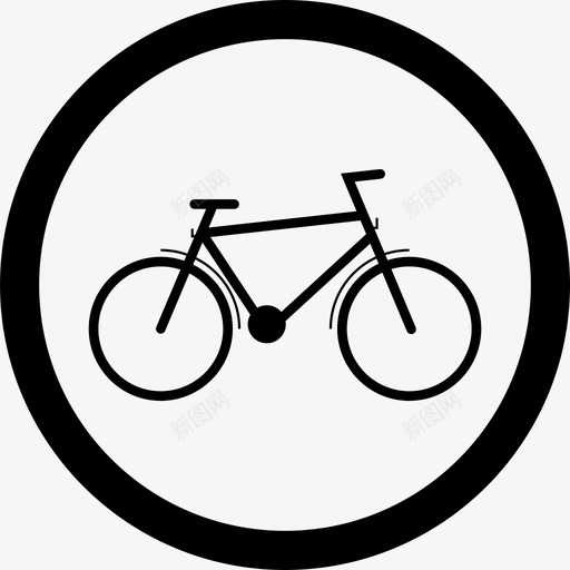 自行车交通自行车路标图标svg_新图网 https://ixintu.com 自行车 自行车交通 街道 街道标志 警告 路标