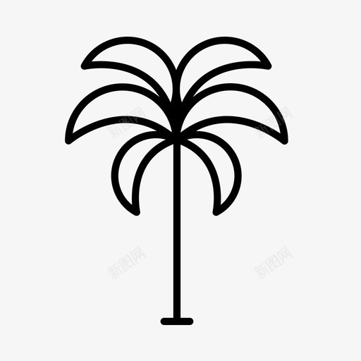 棕榈树佛罗里达夏威夷图标svg_新图网 https://ixintu.com 佛罗里达 公园 夏威夷 树木 棕榈树 热带
