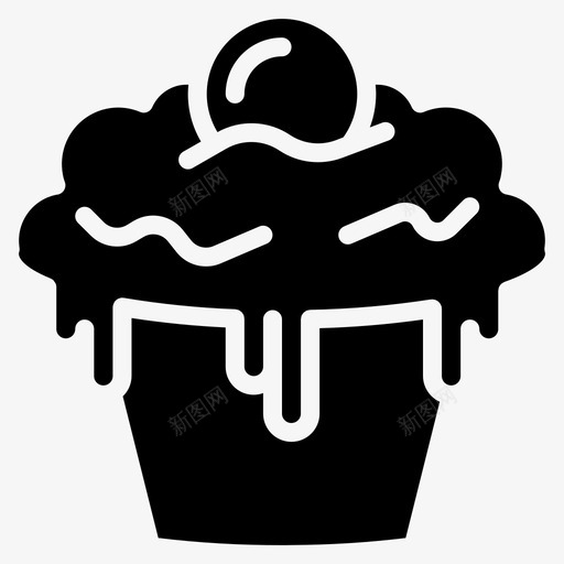 杯形蛋糕食品冰镇图标svg_新图网 https://ixintu.com 冰镇 布丁 杯形蛋糕 食品 食品和饮料固体