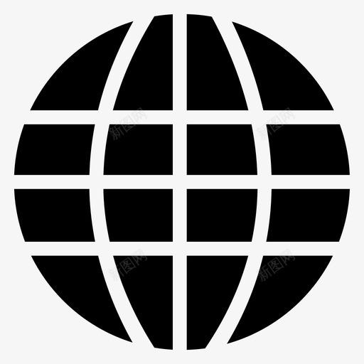 浏览器地球全局图标svg_新图网 https://ixintu.com 全局 地图和导航图示符 地球 搜索 浏览器 网络