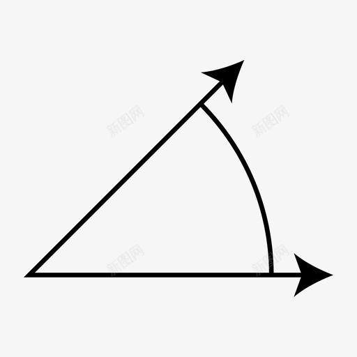 角度数学图标svg_新图网 https://ixintu.com 向量 度 建筑 数学 角
