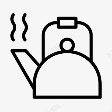 茶壶野营咖啡图标图标
