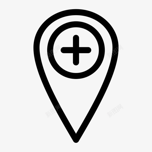 添加位置地图针地点图标svg_新图网 https://ixintu.com 加 地图针 地点 添加位置