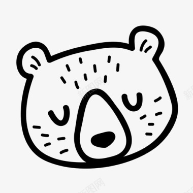 熊动物森林图标图标