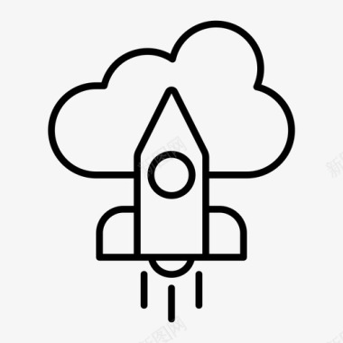 云火箭火箭发射火箭图标图标