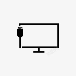 USB显示显示器计算机屏幕图标高清图片